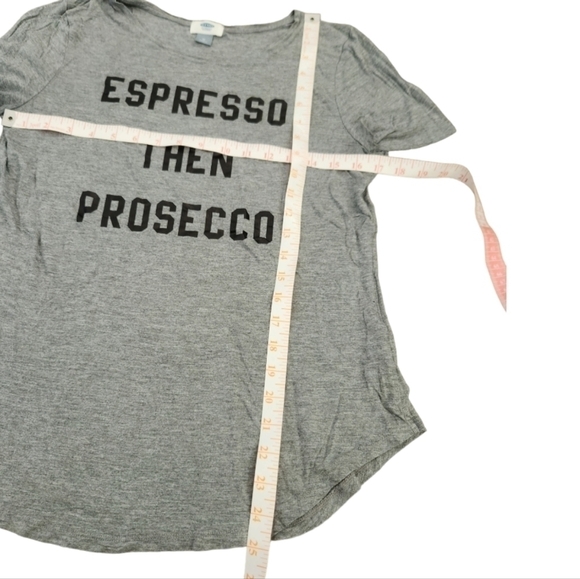 Old Navy Espresso then Prosecco T-Shirt Medium - Picture 5 of 7